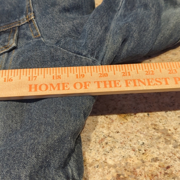 Vintage Marvin Richards Y2K Denim Faux Fur Button Up Jacket Ladies Sz L - Picture 11 of 12